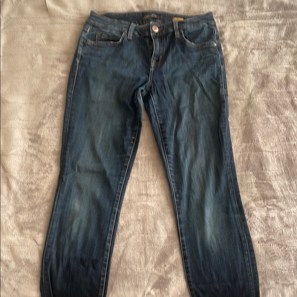 Level 99 Blue Straight Leg Jeans with Natural Fading